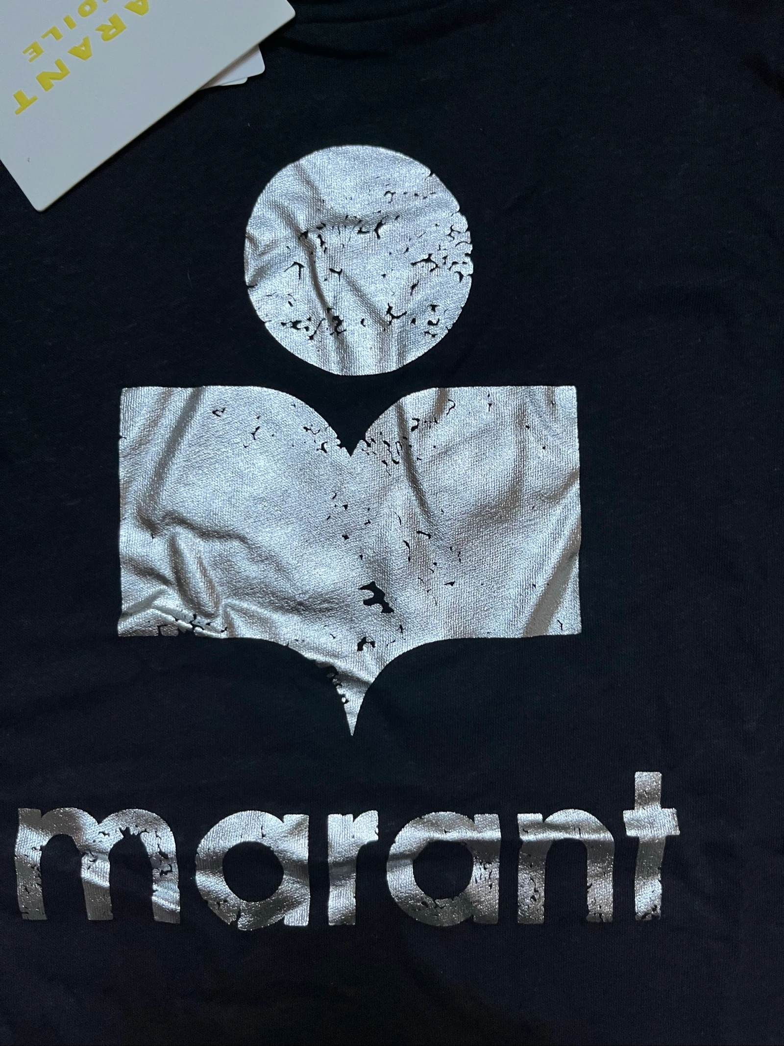 T shirt Isabel Marant Etoile Tamanho P/36 Preto e prateado – photo 2